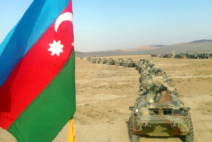 Azerbaijani Defense Ministry: Armored vehicles deployed to exercise area
